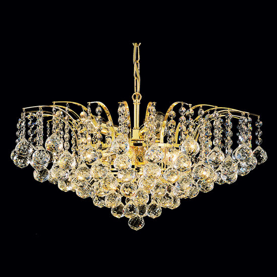 Candelabru modern cristal Aur 24k 9xE14/40W, Kristall Klassisch LU 2324/9/62 Gold Orion