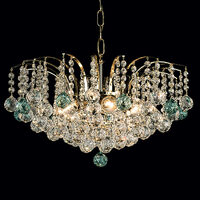 Candelabru modern cristal Aur 24k 6xE14/40W, Kristall Klassisch LU 2324/6/52 Gold Orion