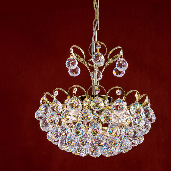 Candelabru modern cristal Aur 24k 4xE14/40W, Kristall Klassisch LU 2410/4/40 Gold Orion