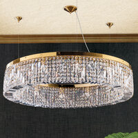 Lustra moderna cristal Aur 24k 12xE14/40W, Ring LU 2408/12/110 Gold Orion
