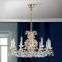 Candelabru modern cristal Aur 24k 12xE14/40W, Hirohito LU 2143/12 Gold Orion