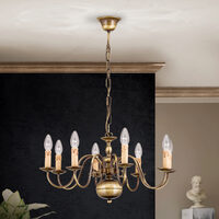 Candelabru clasic alama patinata 8xE14/40W, Stilluster LU 1283/8 Patina Orion