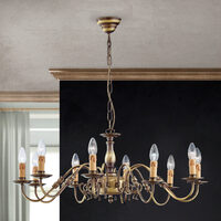 Candelabru clasic alama patinata 10xE14/40W, Stilluster LU 1285/10 Patina Orion