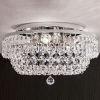 Plafoniera clasica cristal alama crom 3xE14/40W, Sheraton DLU-2327/3/5 Chrom Orion