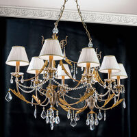 Candelabru modern antichizat 8xE14/40W, Miramare LU 2406/8 Oval Silber Gold Orion