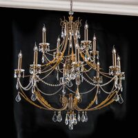 Candelabru modern antichizat 12xE14/40W, Miramare LU 2407/8+4 Silber Gold Orion