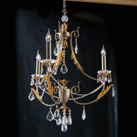 Candelabru modern antichizat 3xE14/40W, Miramare LU 2407/3 Silber Gold Orion