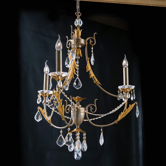 Candelabru modern antichizat 3xE14/40W, Miramare LU 2407/3 Silber Gold Orion