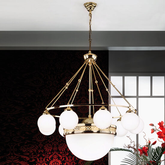 Candelabru modern alama Aur 24k 9xE14/40W+3xE27/60W, Alt Wien LU 1713/9+1 MS Orion
