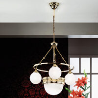 Candelabru modern alama aurie 3xE14/40W+1xE27/60W, Alt Wien LU 1713/3+1 MS Orion