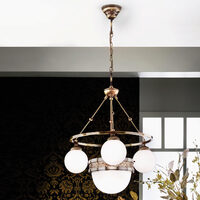 Candelabru modern patinat 3xE14/40W+1xE27/60W, Alt Wien LU 1713/3+1 Patina Orion
