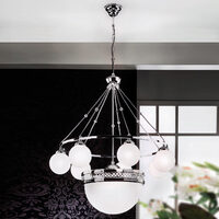 Candelabru modern nichelat 7xE14/40W+3xE27/60W, Alt Wien LU 1713/7+1 Nickel Orion