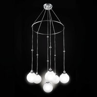 Candelabru modern nichelat 6xE14/40W, Alt Wien LU 1712/5+1 Nickel Orion