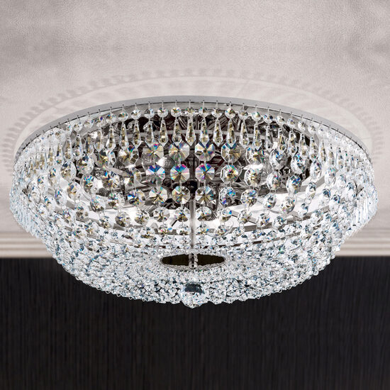 Plafoniera clasica cristal alama crom 6xE27/60W, Sheraton DLU-2327/6/55 Chrom Orion
