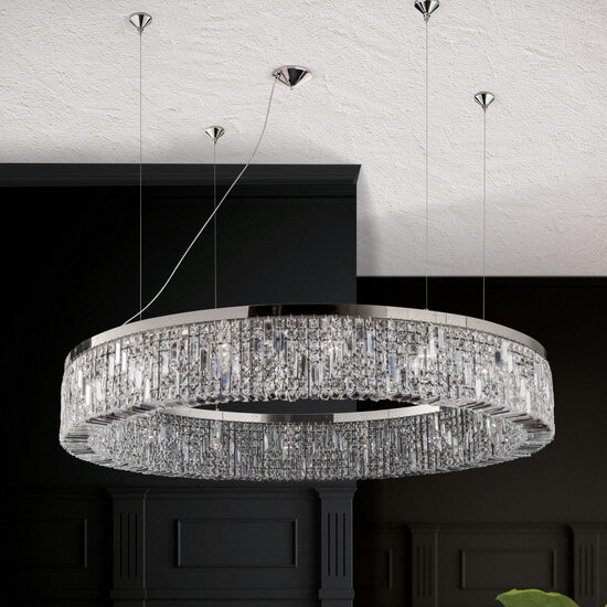 Lustra moderna cristal alama crom 16xE14/40W, Ring LU 2408/16/140 Chrom Orion