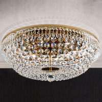Plafoniera clasica cristal alama Aur 24k 6xE27/60W, Sheraton DLU-2327/6/55 Gold Orion