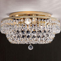 Plafoniera clasica cristal alama Aur 24k 3xE14/40W, Sheraton DLU-2327/3/35 Gold Orion