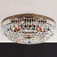 Plafoniera clasica cristal patinata 6xE14/40W, Sheraton DLU-2327/6/45 Patina Orion