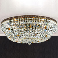 Plafoniera clasica cristal patinata 8xE27/60W, Sheraton DLU-2327/8/65 Patina Orion