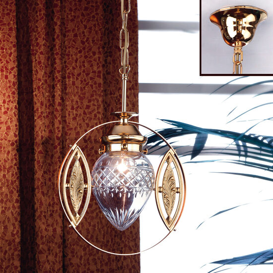 Lustra clasica alama Aur 24k 1xE27/60W, Budapest HL 6-1247/1 Gold Orion