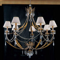 Candelabru modern antichizat 7xE14/40W, Miramare LU 2406/7 Silber Gold Orion