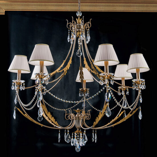 Candelabru modern antichizat 7xE14/40W, Miramare LU 2406/7 Silber Gold Orion