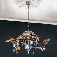 Lustra moderna antichizata 5xE14/40W, Miramare HL 6-1600/5 Silber Gold Orion