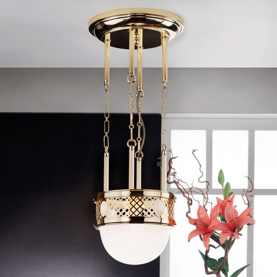 Lustra moderna alama aurie 1xE27/60W, Alt Wien HL 6-1546/1/250 MS Orion