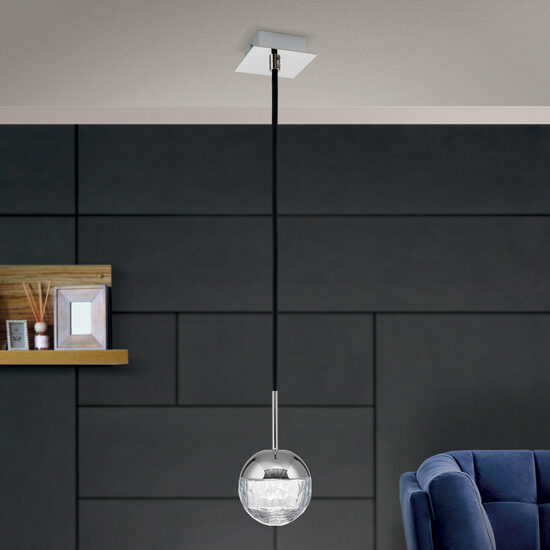 Lustra moderna nichelata LED 4.5W/380lm/3000K, Ball HL 6-1660/1 Nickel Orion