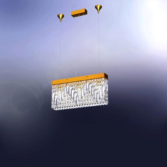 Lustra moderna cristal Aur 24k 3xE14/40W, Ring HL 6-1609/3/50 Gold, Orion