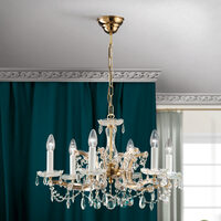 Candelabru clasic cristal Aur 24k 6xE14/40W, Maria Theresia-A LU 2211/6 MT Gold Orion