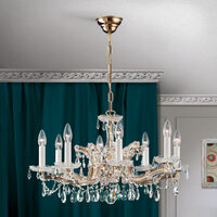Candelabru clasic cristal Aur 24k 8xE14/40W, Maria Theresia-A LU 2211/8 MT Gold Orion