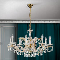 Candelabru clasic cristal Aur 24k 8xE14/40W, Maria Theresia-A LU 2215/8 MT Gold Orion