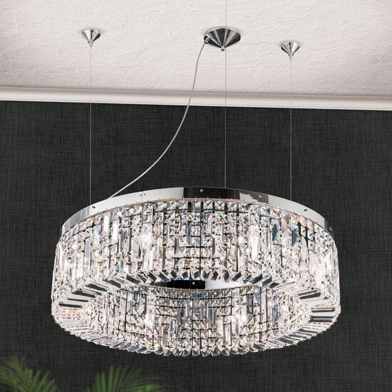 Lustra moderna cristal alama crom 8xE14/40W, Ring LU 2408/8/80 Chrom Orion