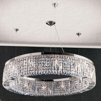 Lustra moderna cristal cromata 12xE14/40W, Ring LU 2408/12/110 Chrom Orion