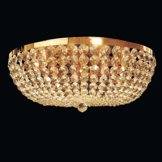Plafoniera clasica cristal Aur 24k 9xE27/60W, Sheraton DLU 2219/9/65 Gold/A Orion
