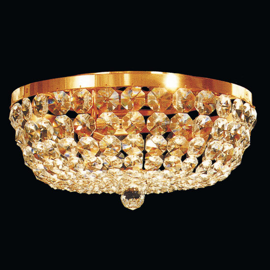 Plafoniera clasica cristal Aur 24k 3xE27/60W, Sheraton DLU 2219/3/45 Gold/A Orion