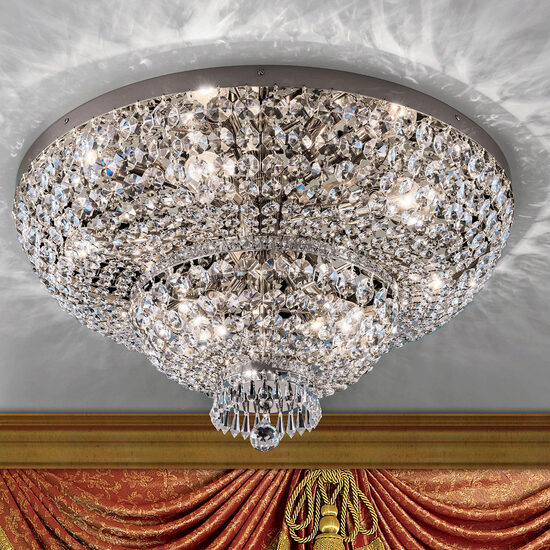 Plafoniera clasica cristal crom 9xE27/60W, Sheraton DLU 2388/9/70 Chrom Orion