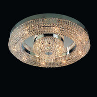 Plafoniera moderna cristal crom 15xE27/60W, Saturn DLU-2347/15/120 Chrom Orion