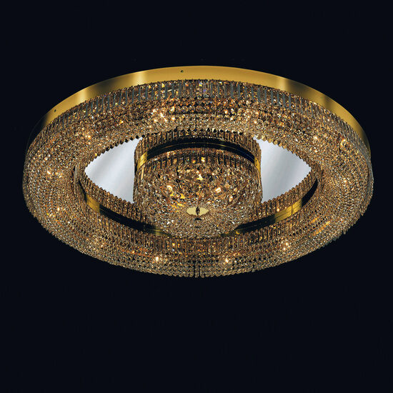 Plafoniera moderna cristal Aur 24k 15xE27/60W, Saturn DLU-2347/15/120 Gold Orion
