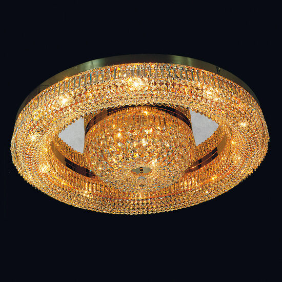 Plafoniera moderna cristal Aur 24k 13xE14/40W, Saturn DLU-2347/13/100 Gold Orion