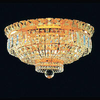 Plafoniera clasica cristal Aur 24k 3xE27/60W, Ambassador DLU 2238/3/45 Gold Orion