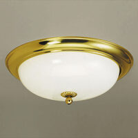 Plafoniera clasica aurie 2xE27/60W, Nostalgie DL 7-086/2/35 MS/Opal Orion