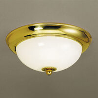 Plafoniera clasica aurie 2xE14/40W, Nostalgie DL 7-085/2/26 MS/Opal Orion