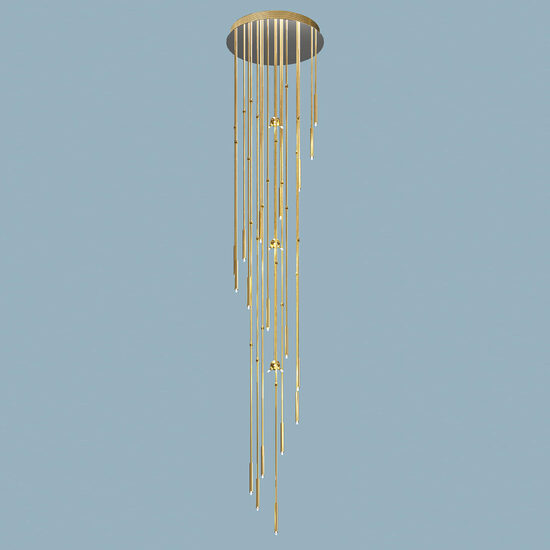 Plafoniera moderna 18xG9/20W+12xG4/10W, Spiralluster DLU-2345/60/18/3.4 Gold Orion