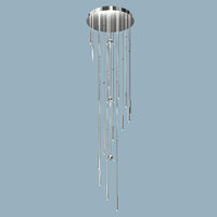 Plafoniera moderna 15xG9/20W+9xG4/10W, Spiralluster DLU-2344/60/15/2.8 Chrom Orion