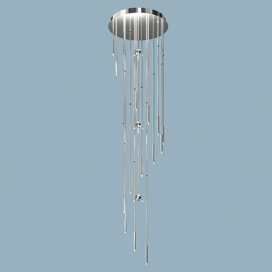 Plafoniera moderna 15xG9/20W+9xG4/10W, Spiralluster DLU-2344/60/15/2.8 Chrom Orion