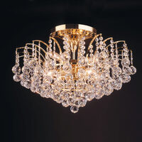 Plafoniera moderna 9xE14/40W, Kristall Klassisch DLU 2324/9/62 Gold Orion