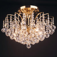 Plafoniera moderna 6xE14/40W, Kristall Klassisch DLU 2324/6/52 Gold Orion