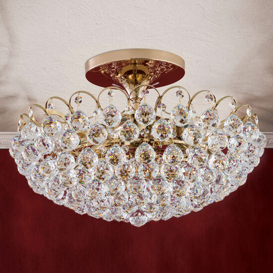 Plafoniera moderna 6xE27/60W, Kristall Klassisch DLU 2410/6/55 Gold Orion